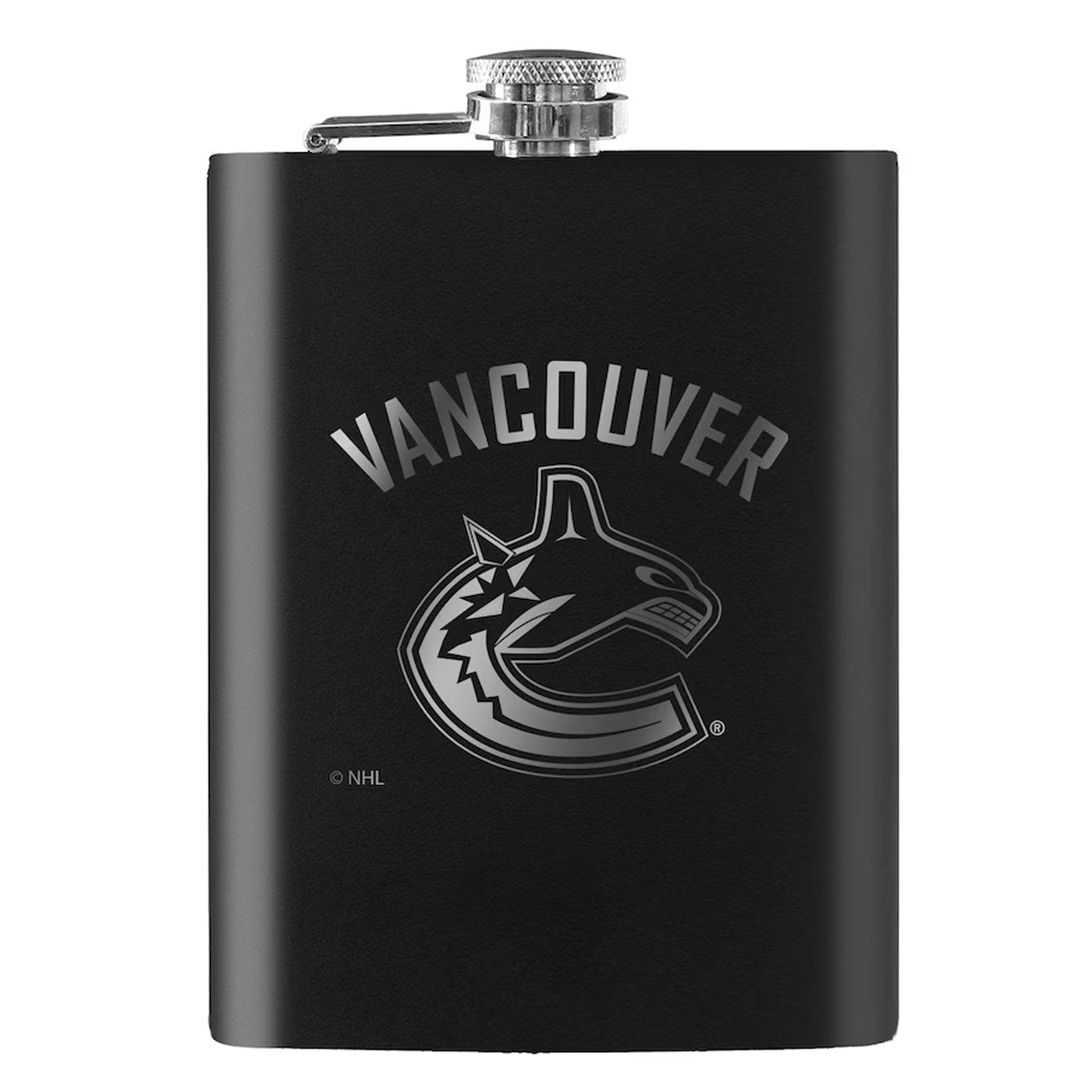 Mustang NHL Lasered Flask - Vancouver Canucks - TheHockeyShop.com