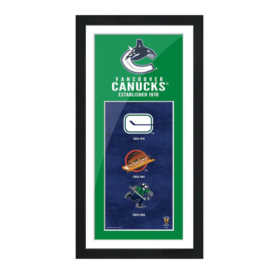 Mustang NHL Logo History Picture Frame - Vancouver Canucks - TheHockeyShop.com