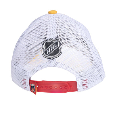 Outer Stuff NHL Draft Structured Trucker Youth Hat - Calgary Flames - TheHockeyShop.com