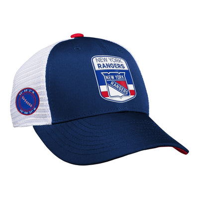 Outer Stuff NHL Draft Structured Trucker Youth Hat - New York Rangers - TheHockeyShop.com