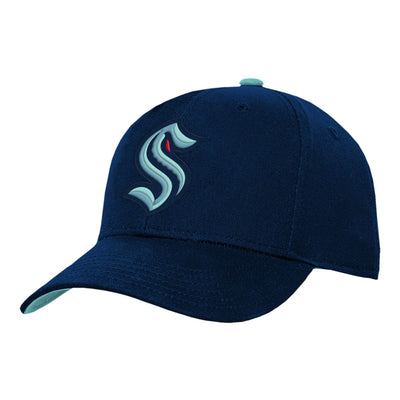 Seattle Kraken - OuterStuff NHL Precurve Youth Snapback Adjustable Hat - TheHockeyShop.com