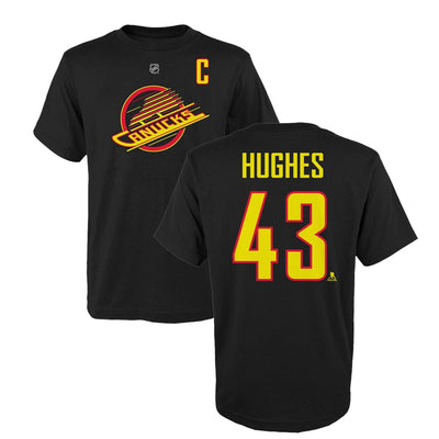 Outer Stuff N&N Third Logo Junior Shortsleeve Shirt - Vancouver Canucks Quinn Hughes - TheHockeyShop.com