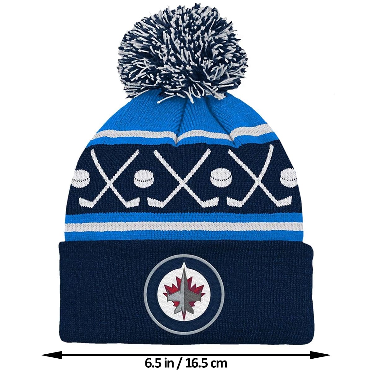 Outer Stuff NHL Faceoff Cuff Pom Toque - Winnipeg Jets - TheHockeyShop.com