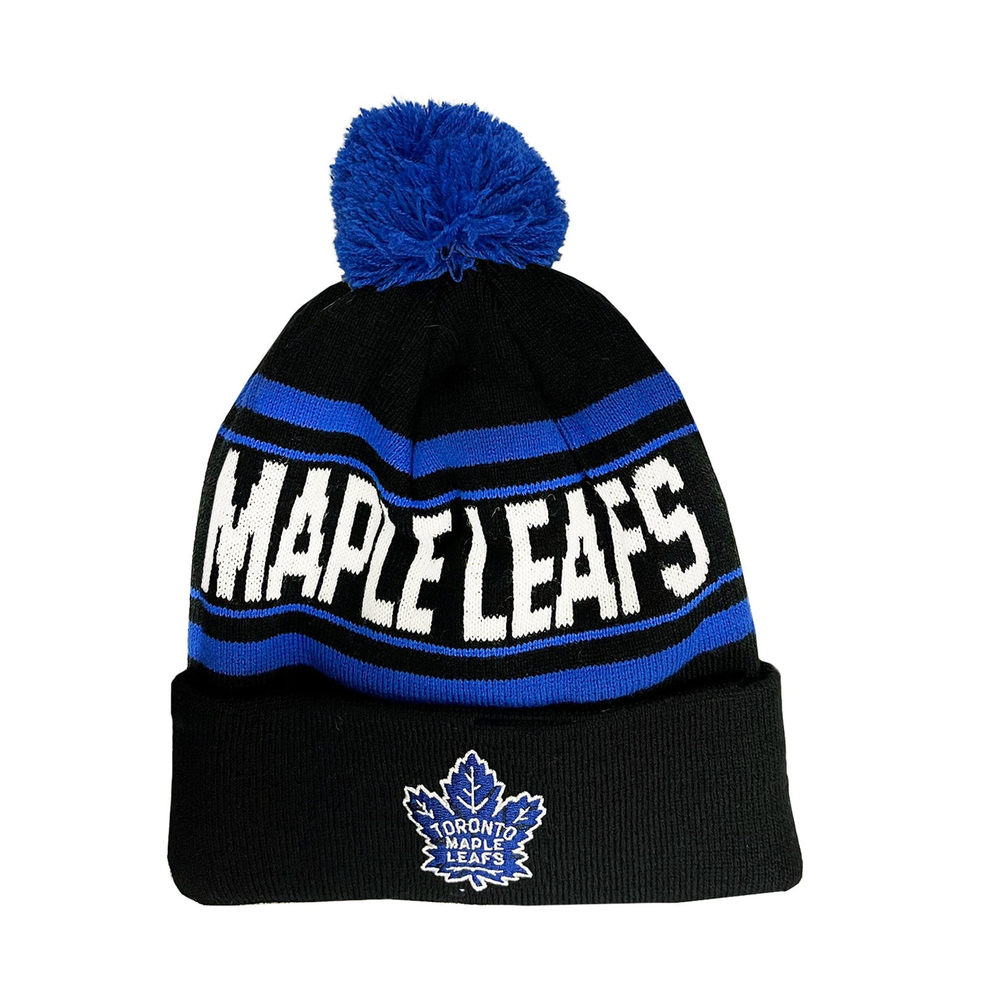 Outer Stuff NHL Jacquard Cuff Knit Pom Youth Toque - Toronto Maple Leafs Third - TheHockeyShop.com