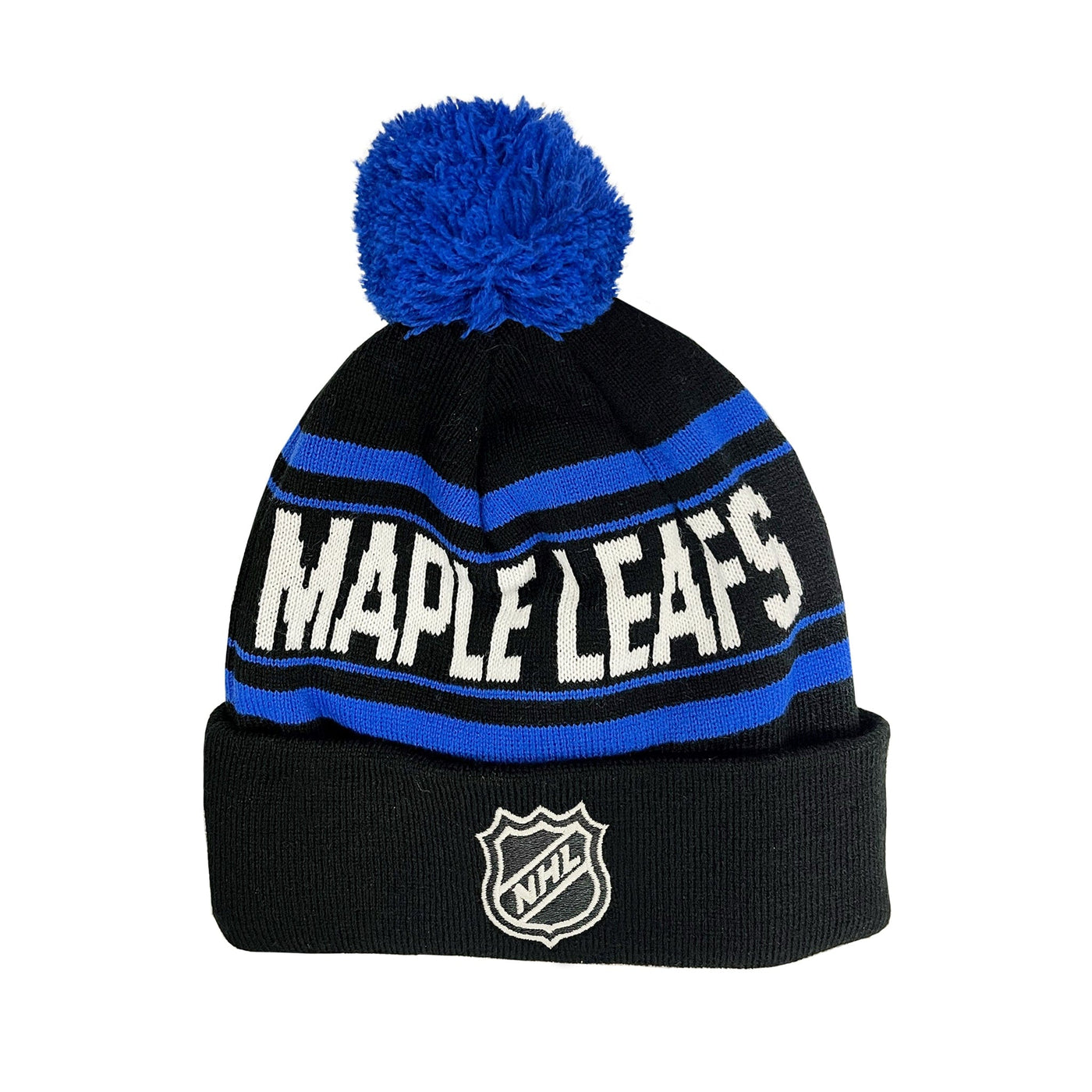 Outer Stuff NHL Jacquard Cuff Knit Pom Youth Toque - Toronto Maple Leafs Third - TheHockeyShop.com