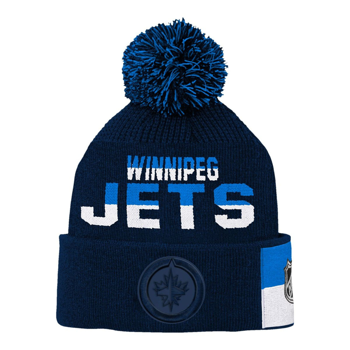 Outer Stuff NHL Jacquard Faceoff Knit Infant Toque - Winnipeg Jets - TheHockeyShop.com