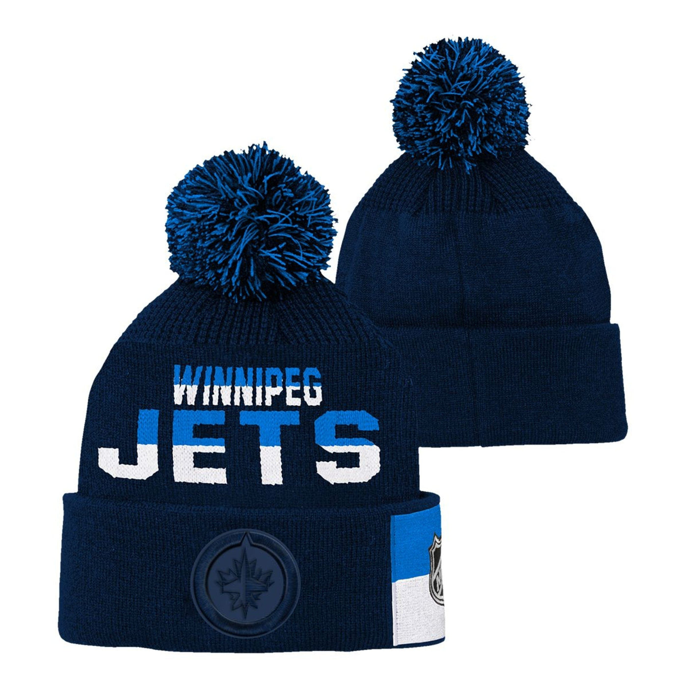 Outer Stuff NHL Jacquard Faceoff Knit Infant Toque - Winnipeg Jets - TheHockeyShop.com