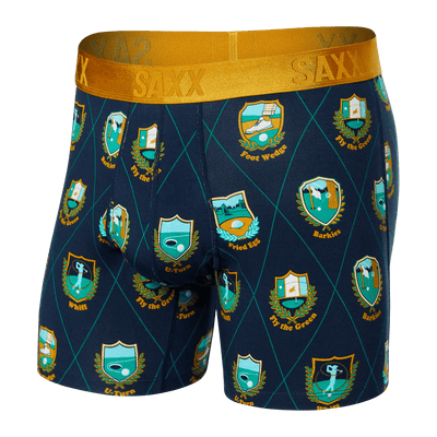 Saxx 22nd Century Silk Boxers - Rough Patches - Dark Ink - TheHockeyShop.com