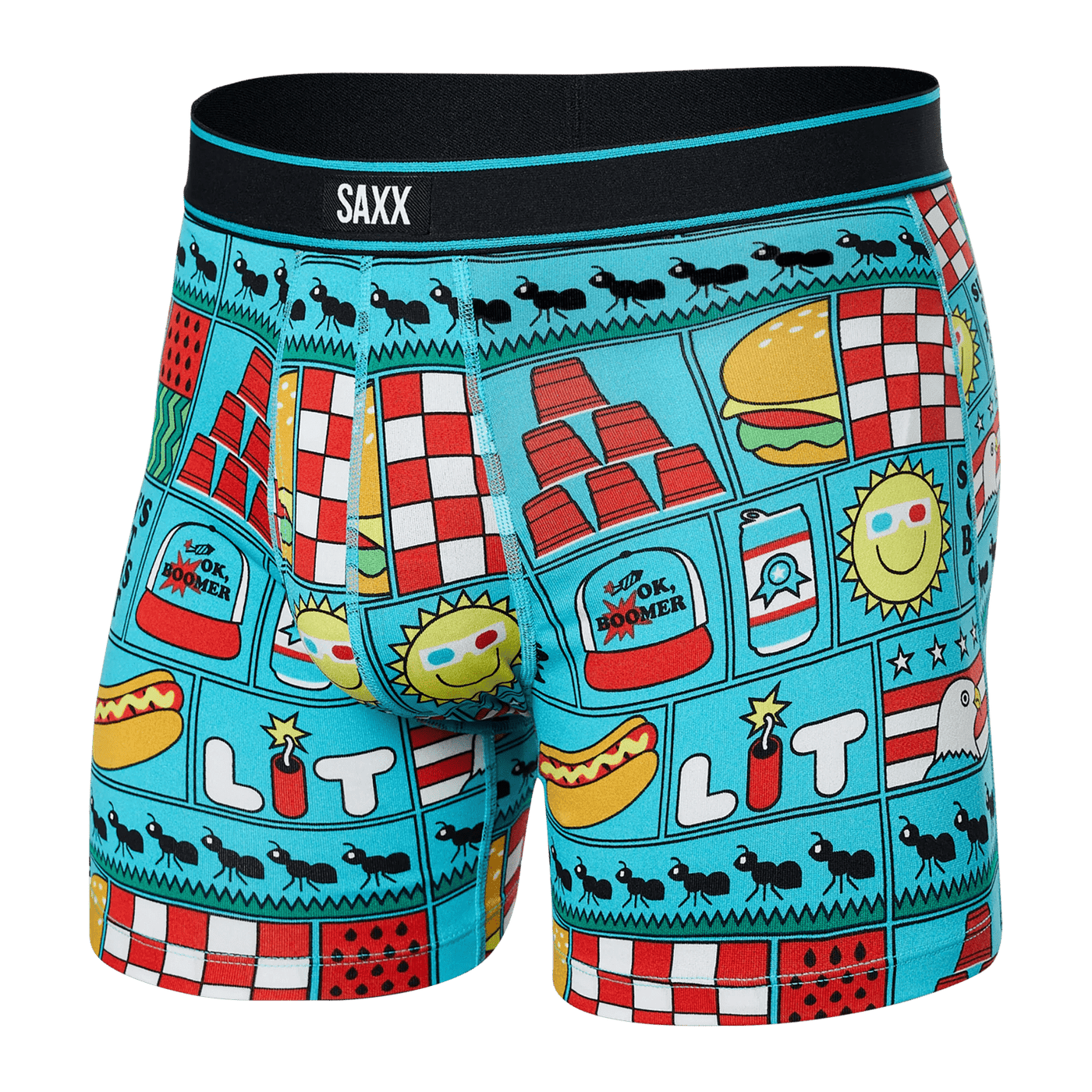 Saxx Daytripper Boxers - July Block Party - Blue - TheHockeyShop.com