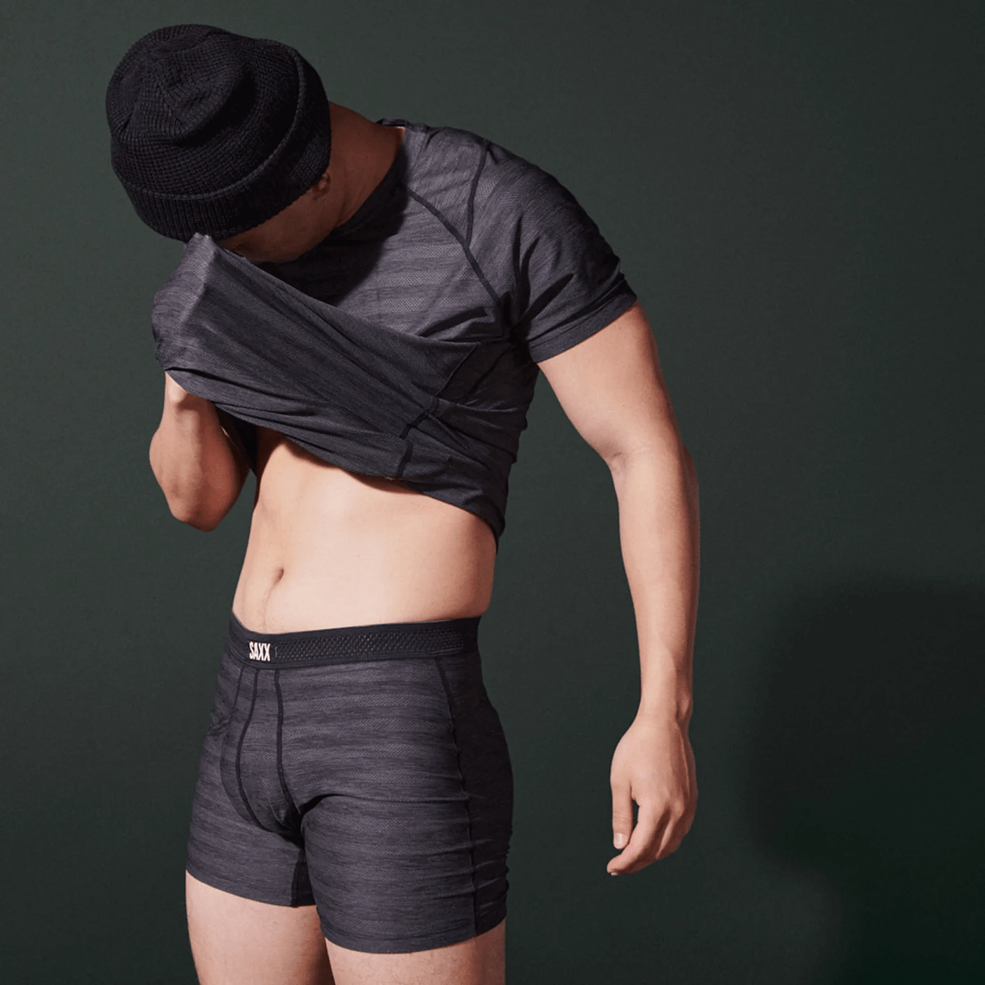 Saxx DropTemp Cool Mesh Boxers - Black - The Hockey Shop Source For Sports