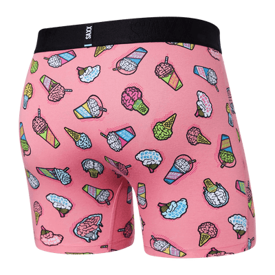 Saxx DropTemp Cooling Cotton Boxers - Brain Freeze - Coral - TheHockeyShop.com