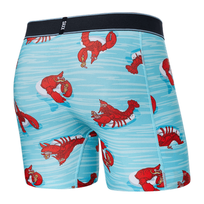 Saxx DropTemp Cooling Hydro Boxers - Lobster Lounge - Aqua - TheHockeyShop.com