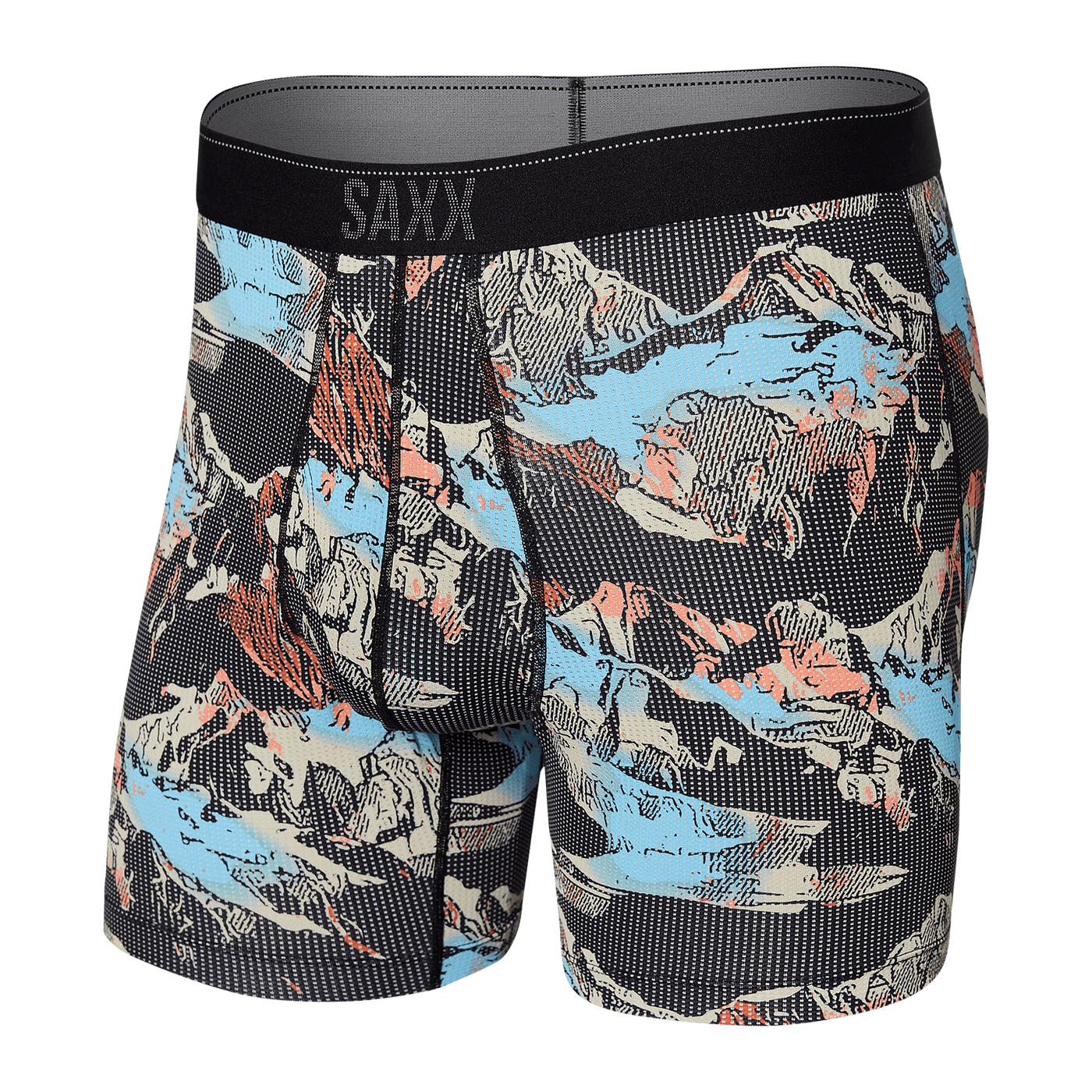 Saxx Quest Quick Dry Mesh Boxers - Back Mountainscape - TheHockeyShop.com