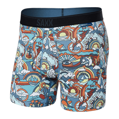 Saxx Quest Quick Dry Mesh Boxers - Mind Traveller - Multi - TheHockeyShop.com