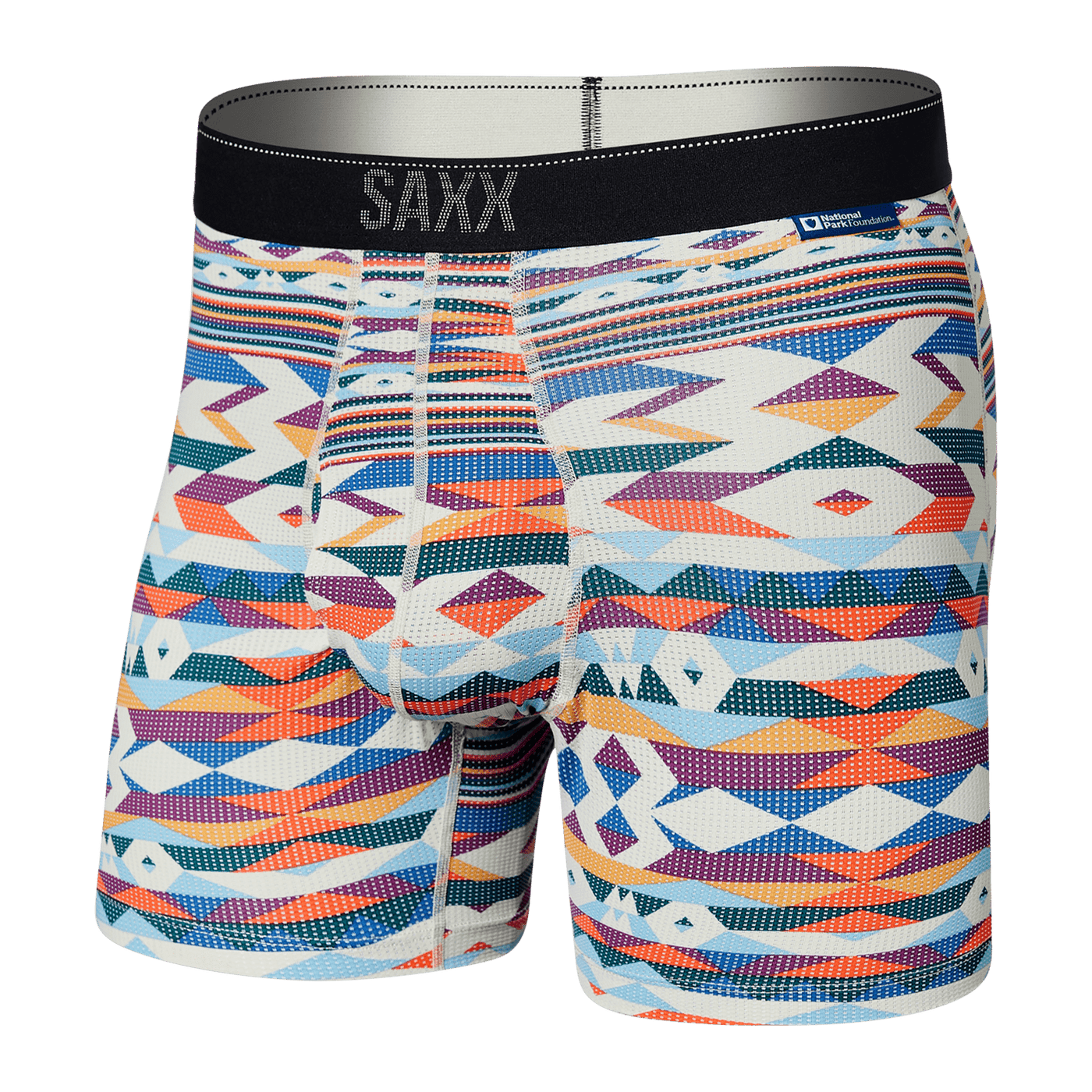 Saxx Quest Quick Dry Mesh Boxers - Park Lodge Geo - Multi - TheHockeyShop.com