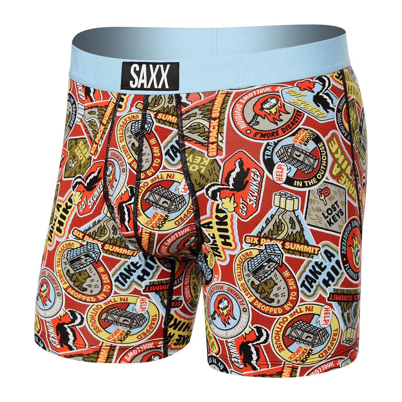 SAXX Vibe Stretch Boxer Briefs - Men's Boxers in Sticker Snacks Multi