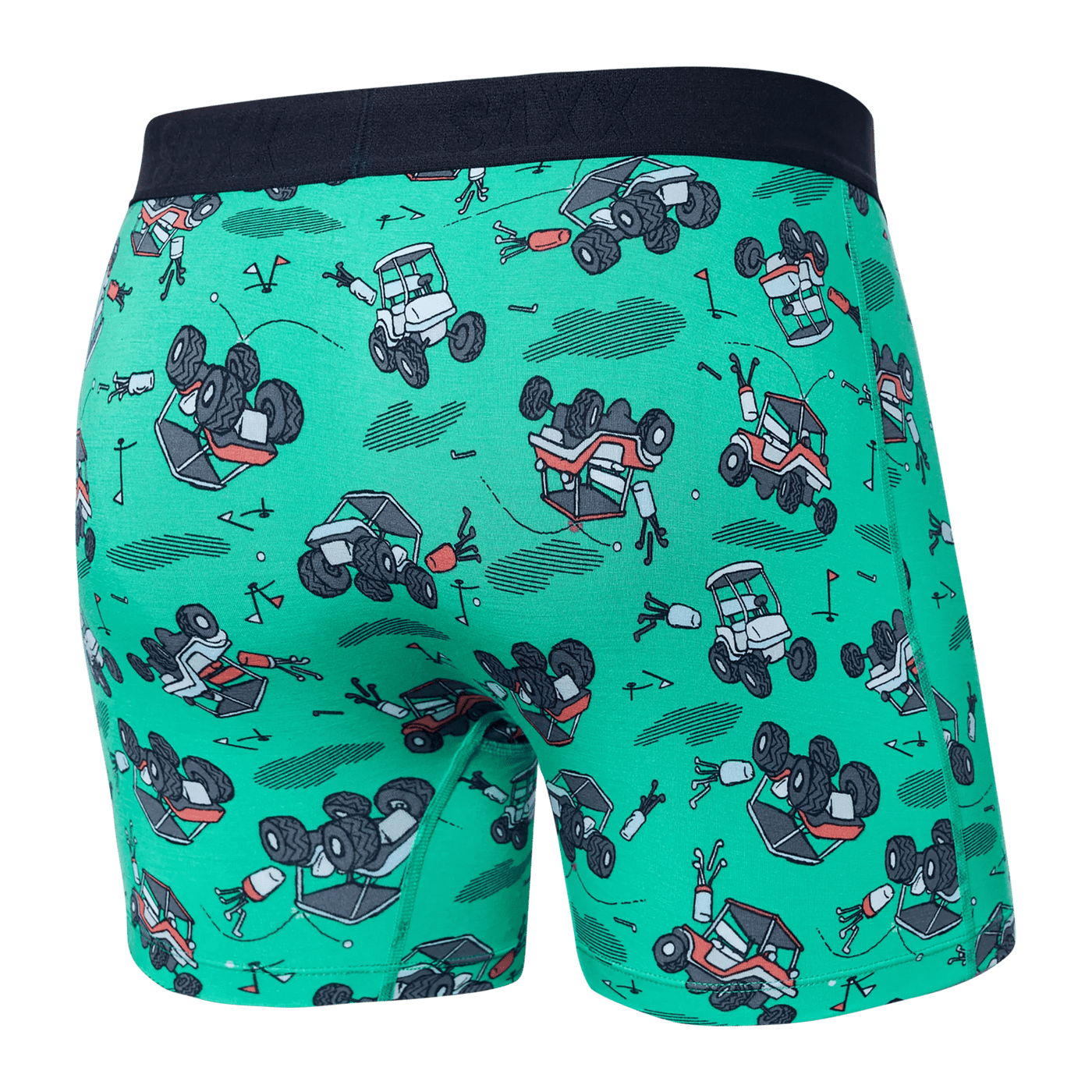 Saxx Vibe Boxers - Off Course Carts - Green - TheHockeyShop.com