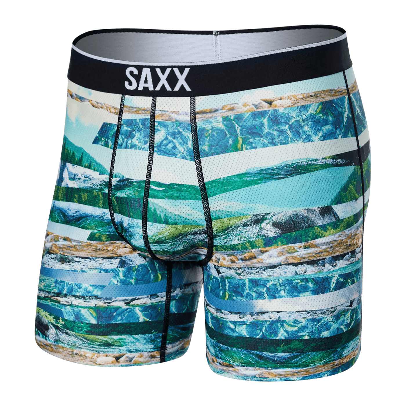 Saxx DropTemp Cooling Cotton Boxers - Cutback Stripe - Multi