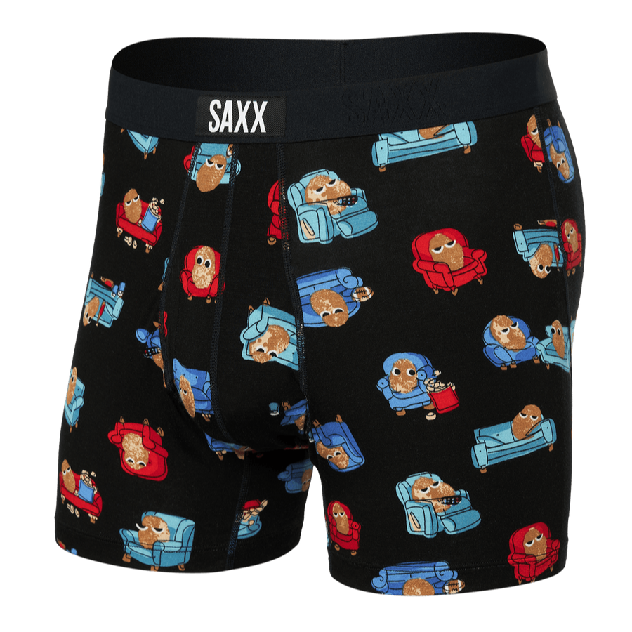 Saxx Ultra Boxers - Couch Potato - Black - TheHockeyShop.com