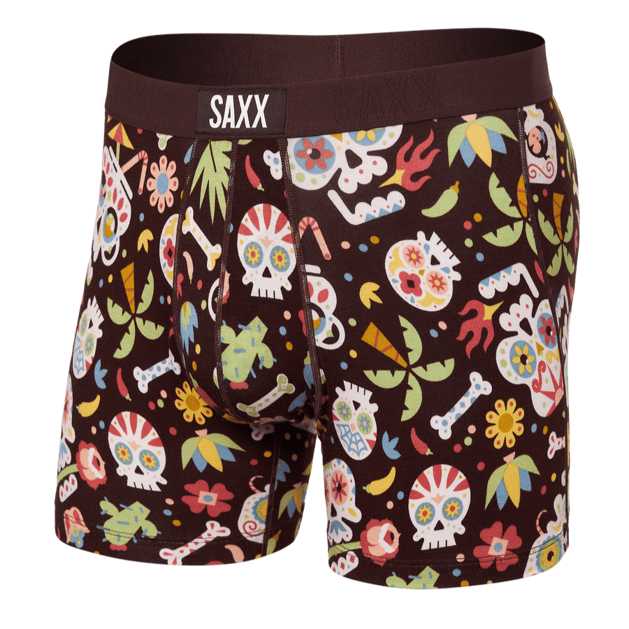 Saxx Vibe Boxers - Dia De Los Muertos - Fudge - TheHockeyShop.com