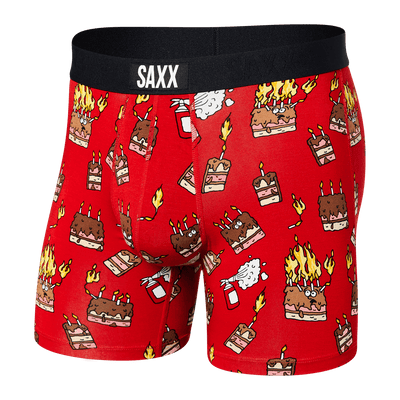 Saxx Vibe Boxers - Fired Up-Red - The Hockey Shop Source For Sports