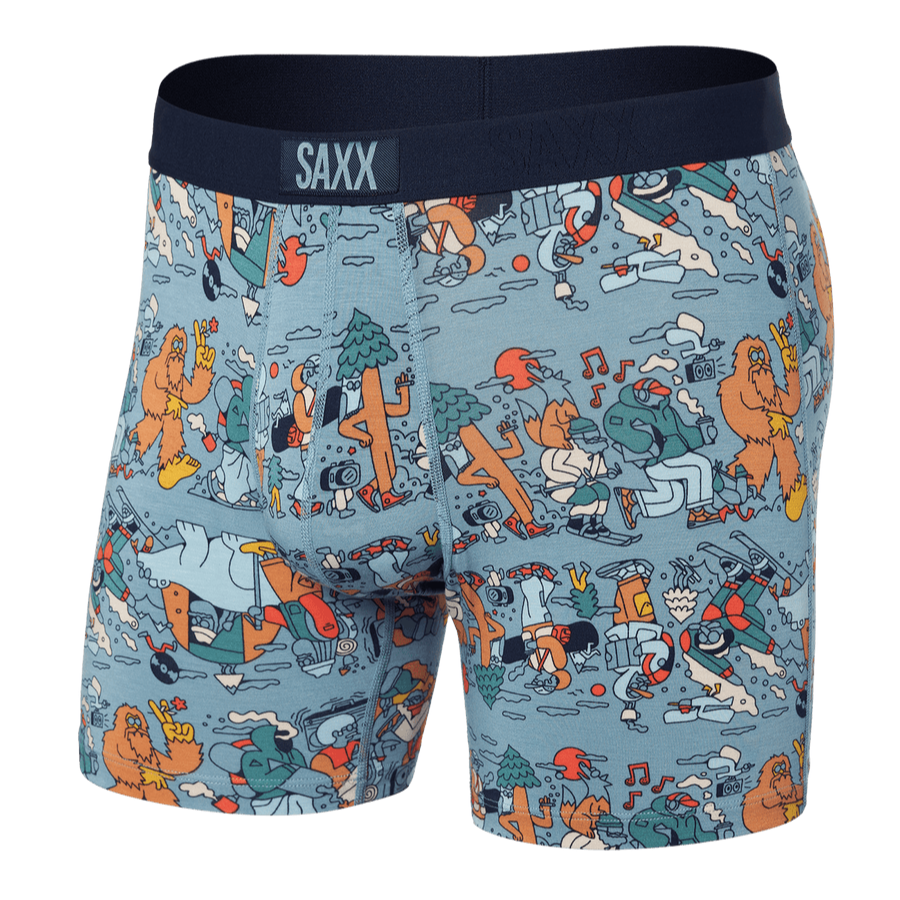 Saxx Vibe Boxers - Fresh Tracks - Desert Blue