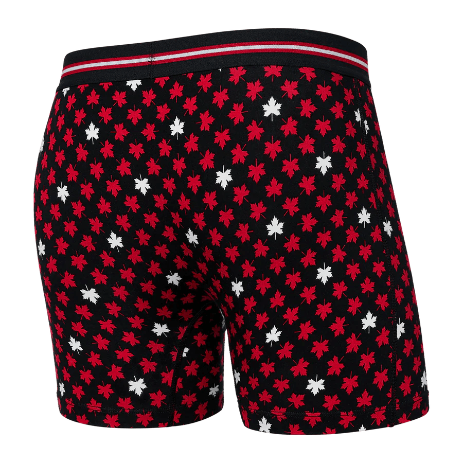 Saxx Vibe Boxers - Maple Leaf - Black - TheHockeyShop.com