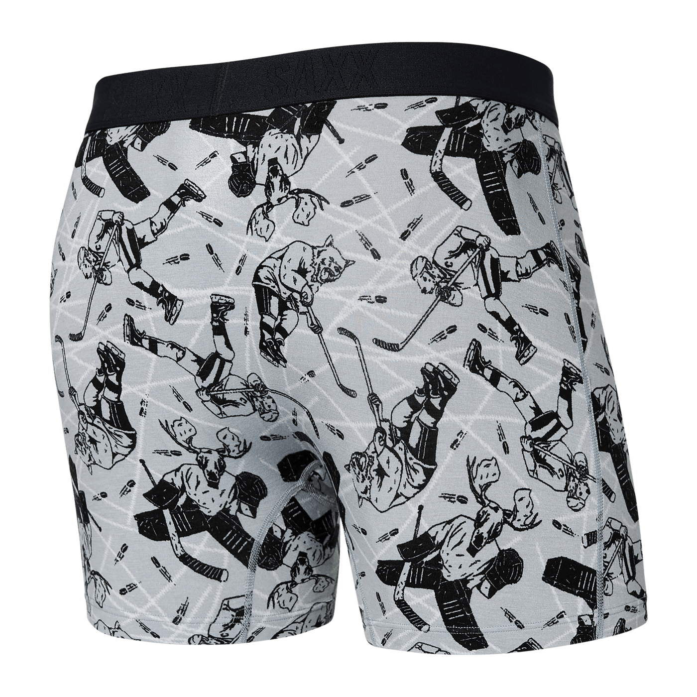 Saxx Vibe Boxers - Wild Slapshot-Liner Grey - The Hockey Shop Source For Sports