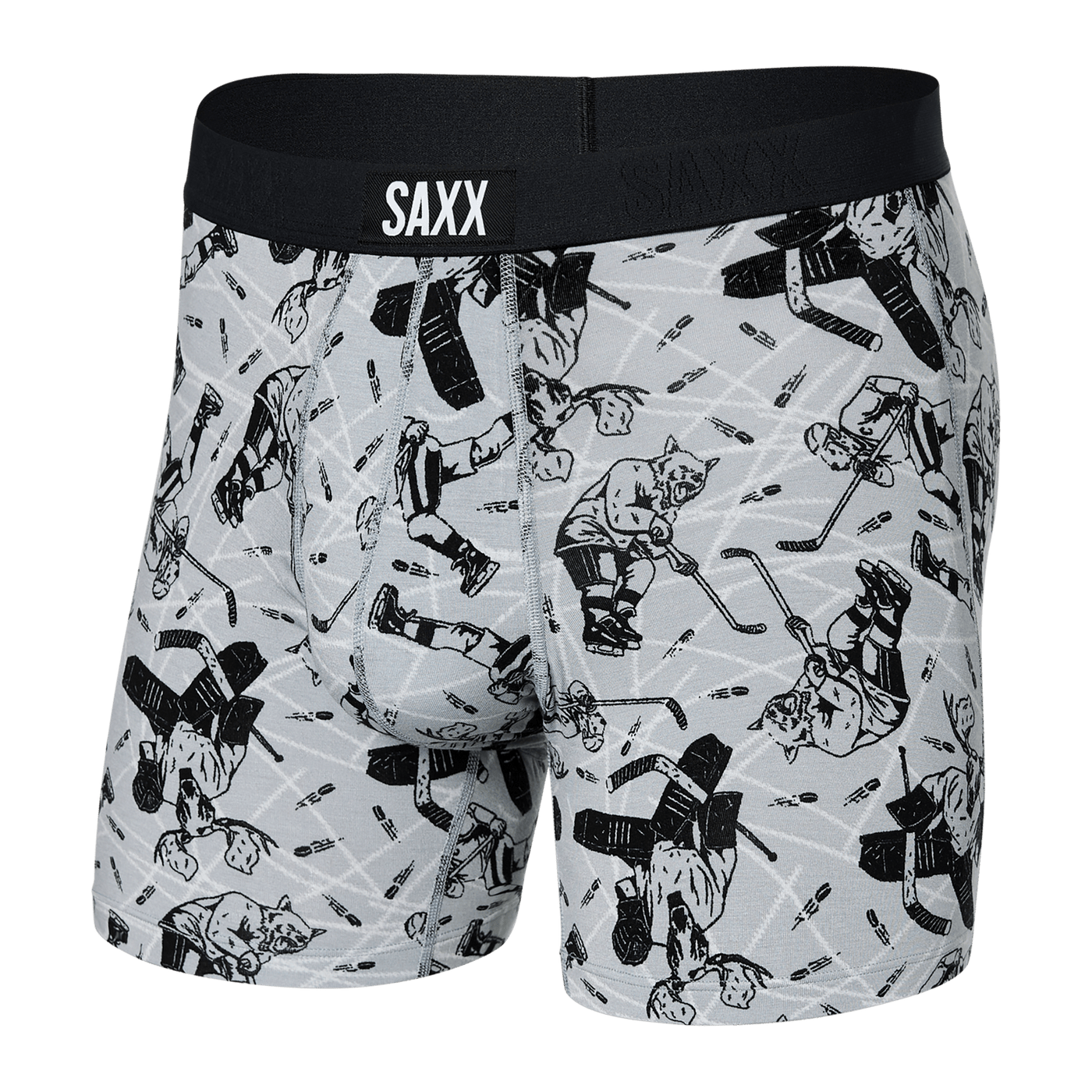 Saxx Vibe Boxers - Wild Slapshot-Liner Grey - The Hockey Shop Source For Sports