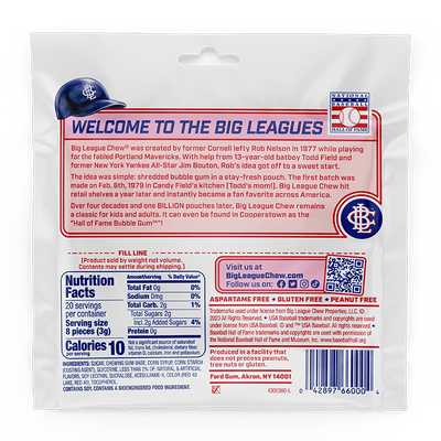 Big League Chew Original Bubble Gum - TheHockeyShop.com