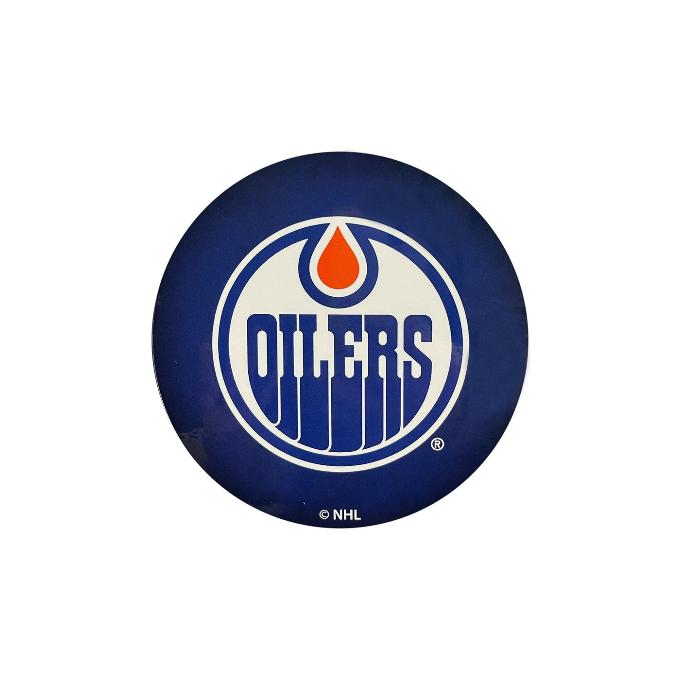 Sports Vault NHL Round Vinyl Decal - Edmonton Oilers - TheHockeyShop.com