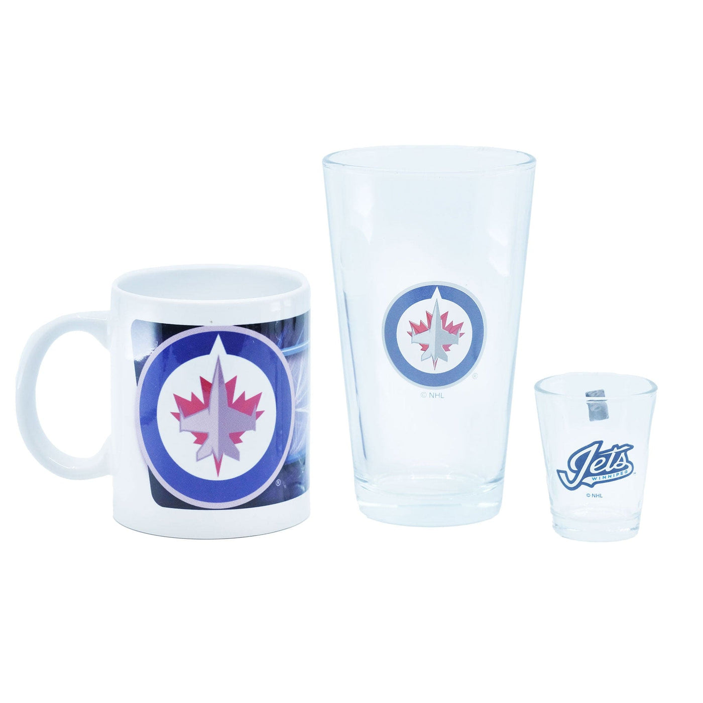 Winnipeg Jets Sports Vault NHL Glass Gift Set - 3 Pack