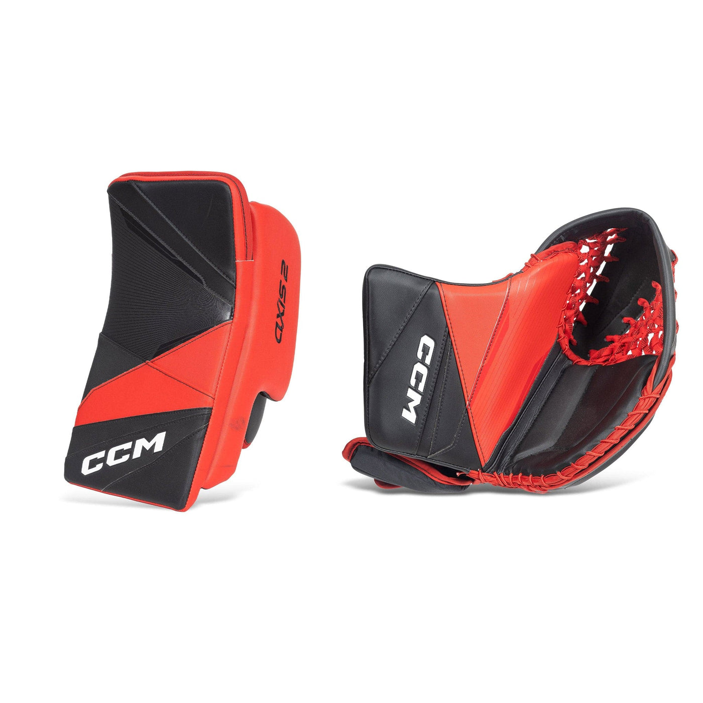 CCM Axis 2 Senior Goalie Glove Set - USED #4 Black / Red (591° Catcher) - TheHockeyShop.com