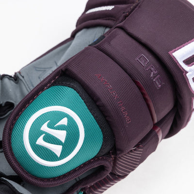 Warrior QR6 Pro Stock Senior Hockey Glove - Anaheim Ducks Purple - TheHockeyShop.com