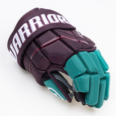 Warrior QR6 Pro Stock Senior Hockey Glove - Anaheim Ducks Purple - TheHockeyShop.com