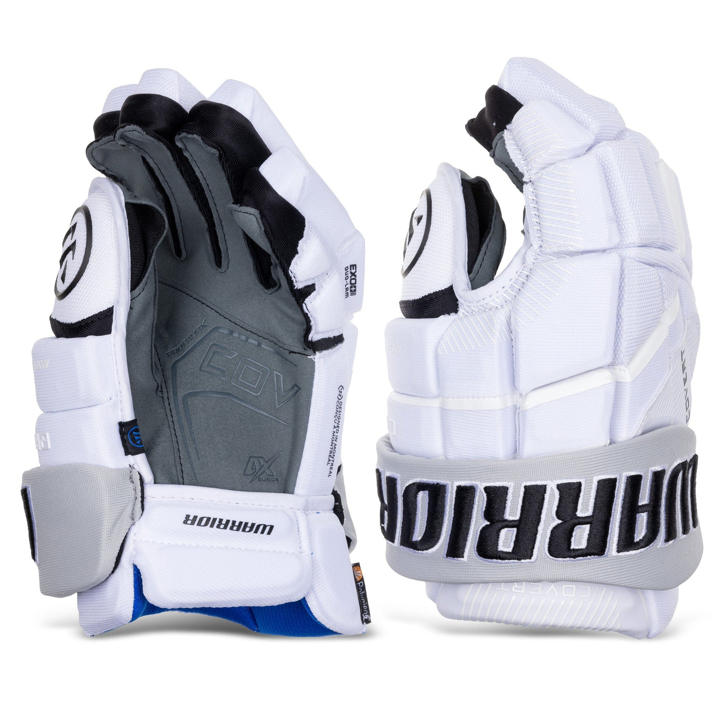 Warrior QR6 Pro Stock Senior Hockey Glove - Los Angeles Kings White - TheHockeyShop.com