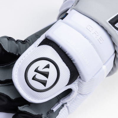 Warrior QR6 Pro Stock Senior Hockey Glove - Los Angeles Kings White - TheHockeyShop.com