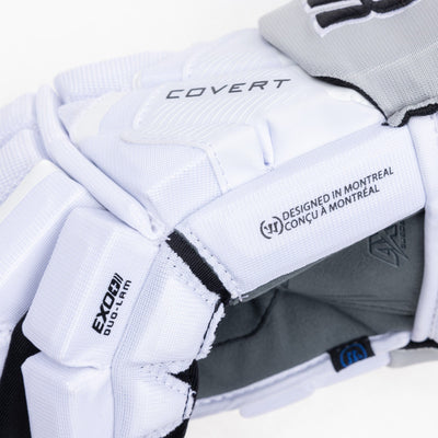 Warrior QR6 Pro Stock Senior Hockey Glove - Los Angeles Kings White - TheHockeyShop.com