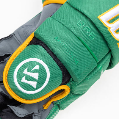 Warrior QR6 Pro Stock Senior Hockey Glove - Minnesota Wild Alternate - TheHockeyShop.com