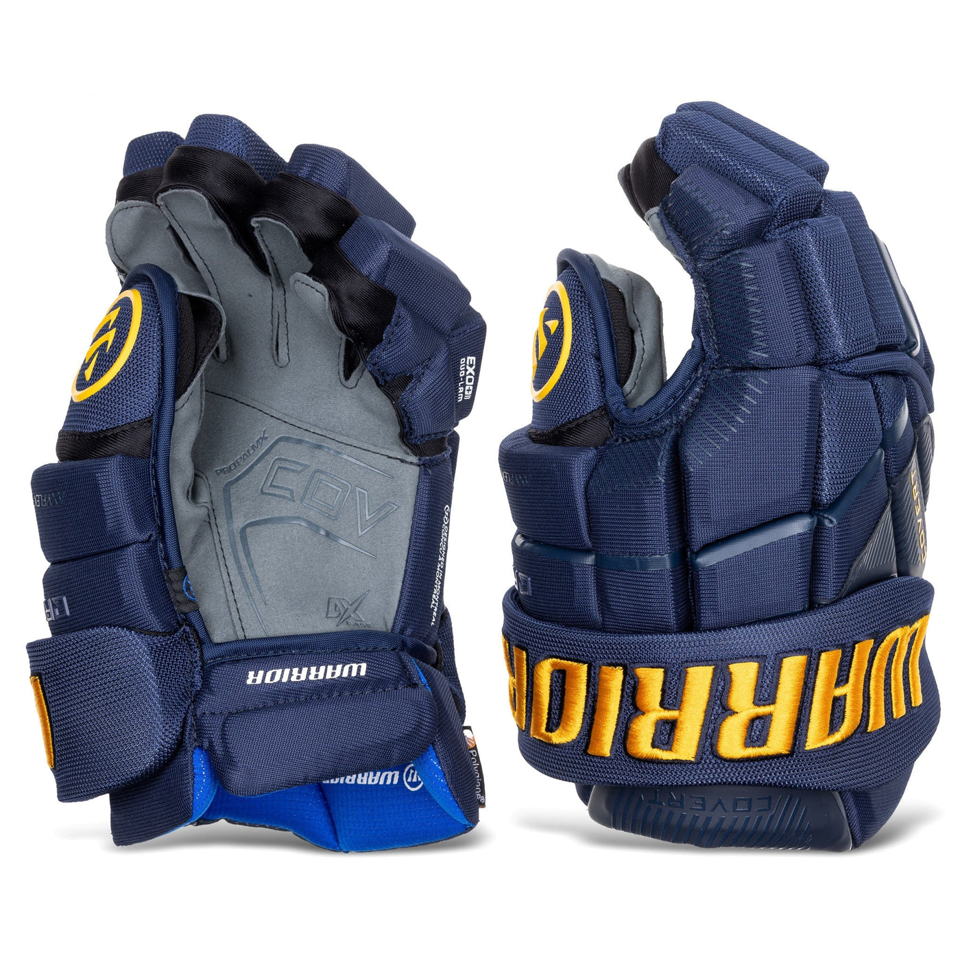 Warrior QR6 Pro Stock Senior Hockey Glove - St. Louis Blues - TheHockeyShop.com