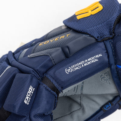 Warrior QR6 Pro Stock Senior Hockey Glove - St. Louis Blues - TheHockeyShop.com