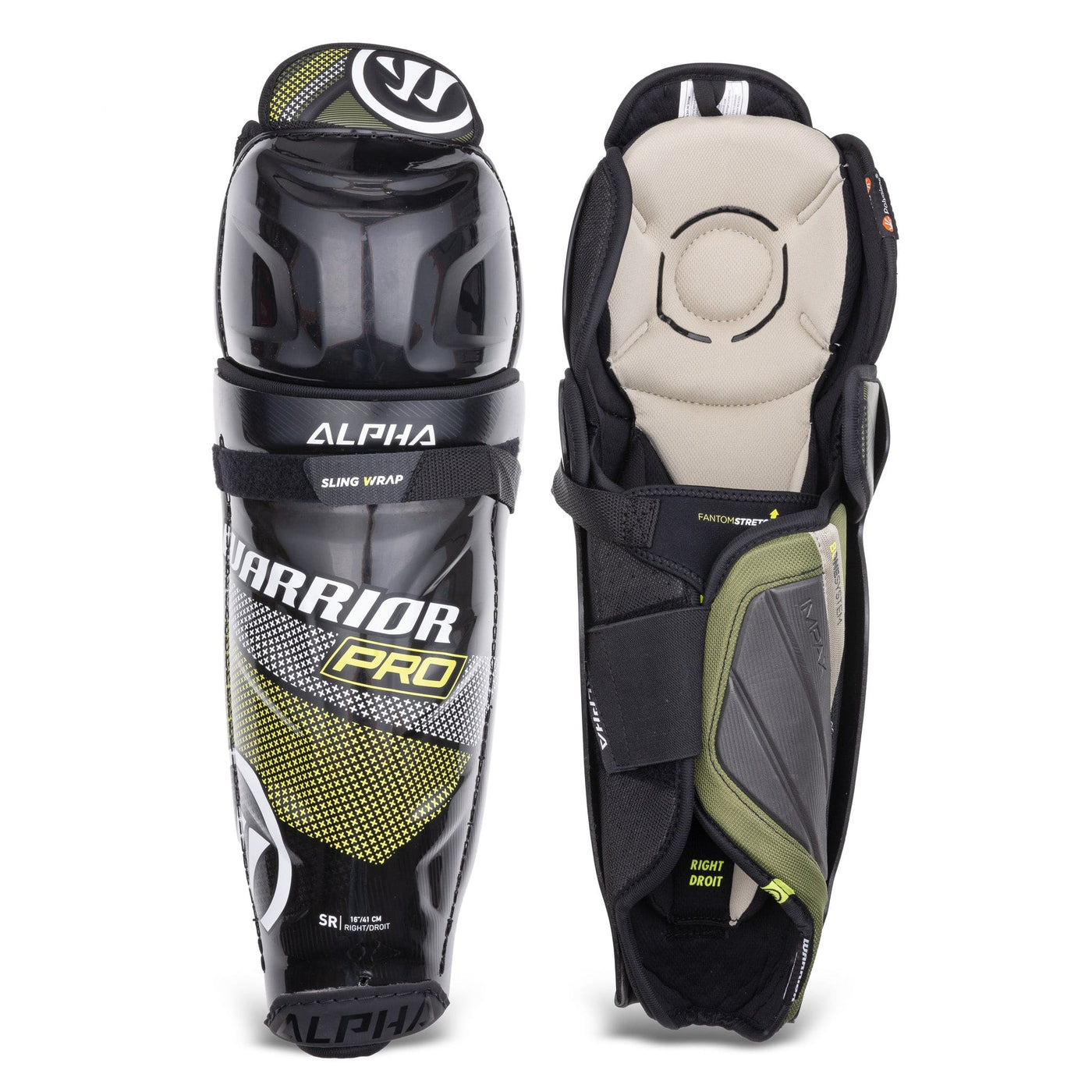 Warrior Alpha Pro Junior Hockey Shin Guards - TheHockeyShop.com