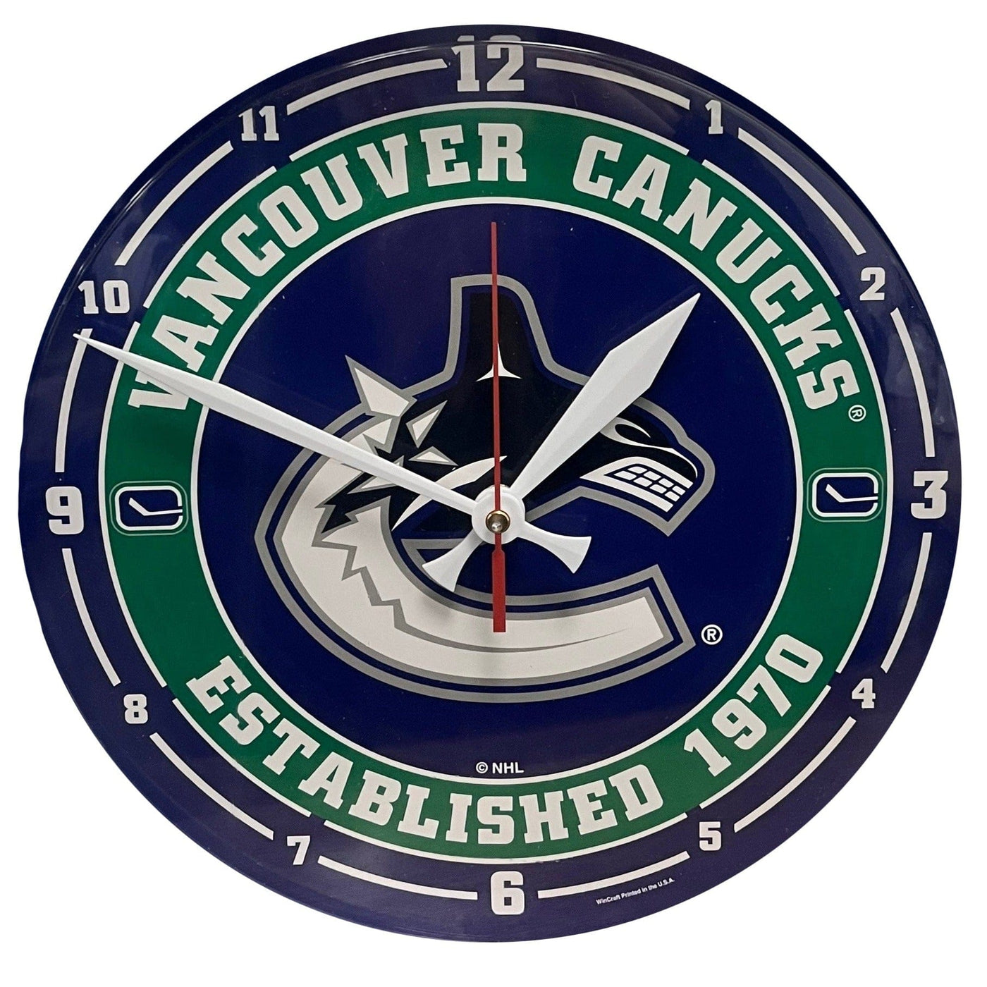 Wincraft NHL Wall Clock Round - Vancouver Canucks - The Hockey Shop Source For Sports