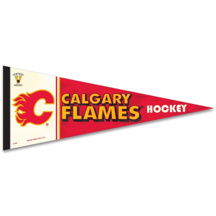 Wincraft NHL Vintage Premium Pennant - Calgary Flames - The Hockey Shop Source For Sports