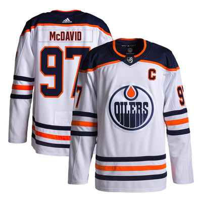 Edmonton Oilers Away Adidas PrimeGreen Senior Jersey - Connor McDavid - The Hockey Shop Source For Sports