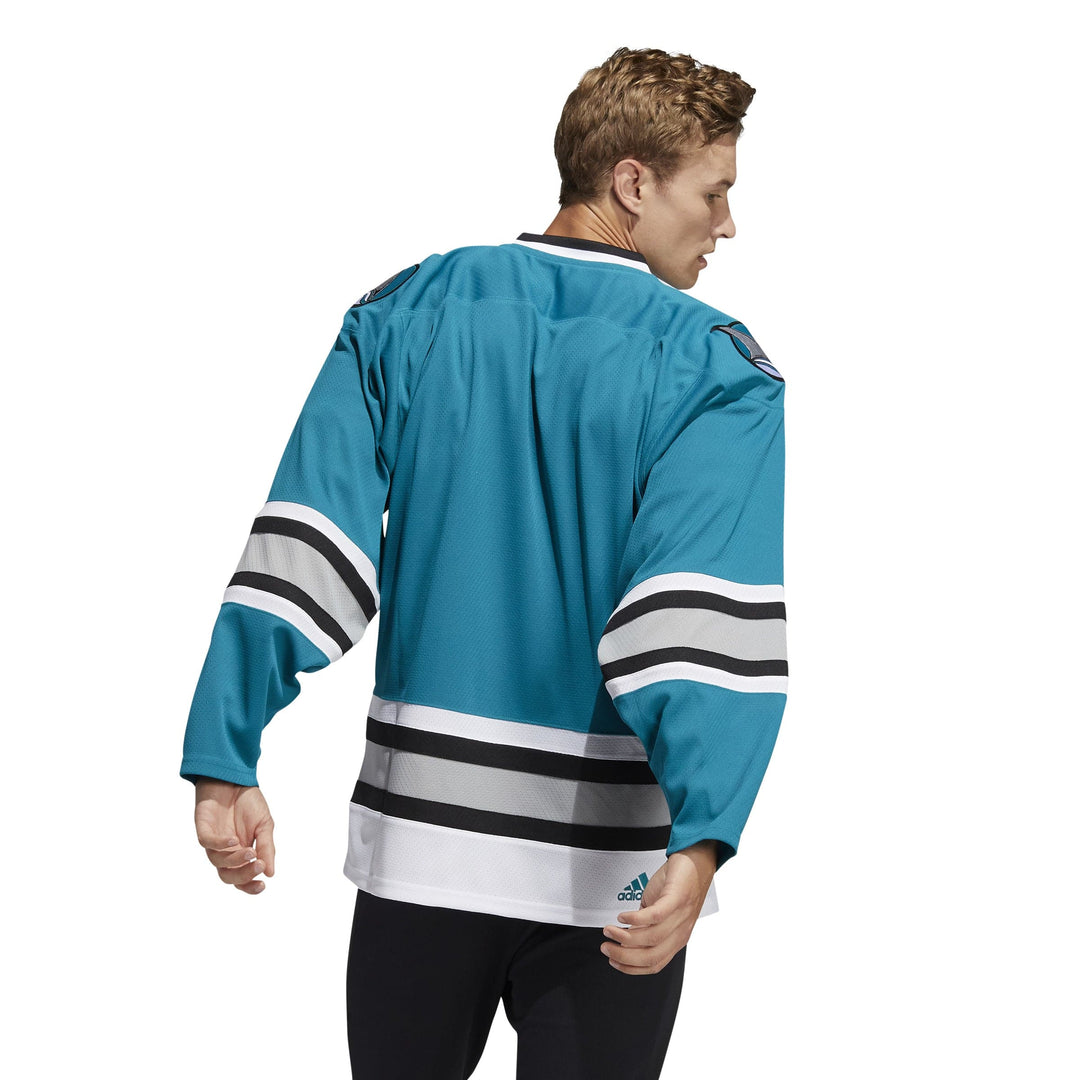 Adult 60 San Jose Sharks Teal Adidas store TEAM CLASSICS NHL Hockey Jersey 1991 Clean