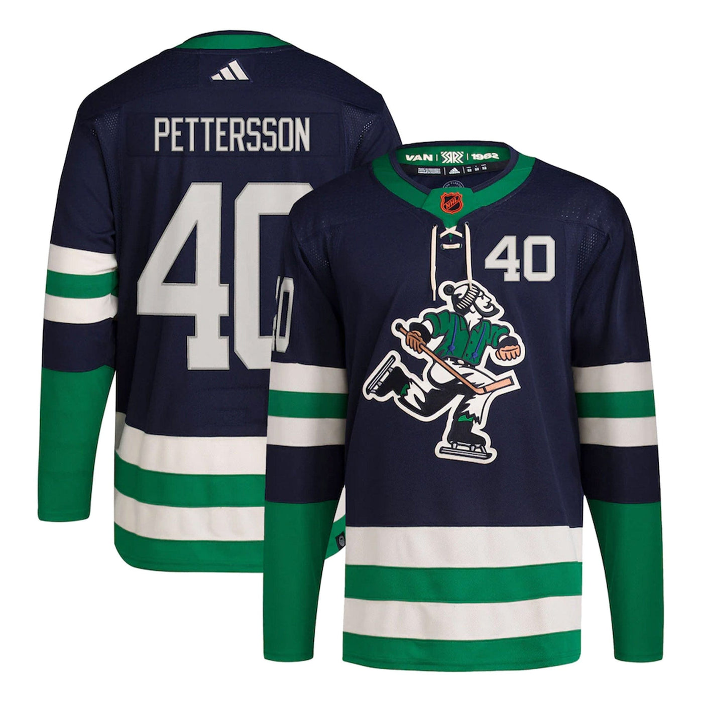 Vancouver Canucks Adidas PrimeGreen Reverse Retro Senior Jersey - Elias Pettersson - The Hockey Shop Source For Sports