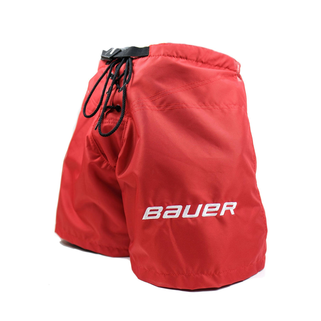 Bauer hockey goalie red shorts pant covers with a black belt Mens size small S newest N