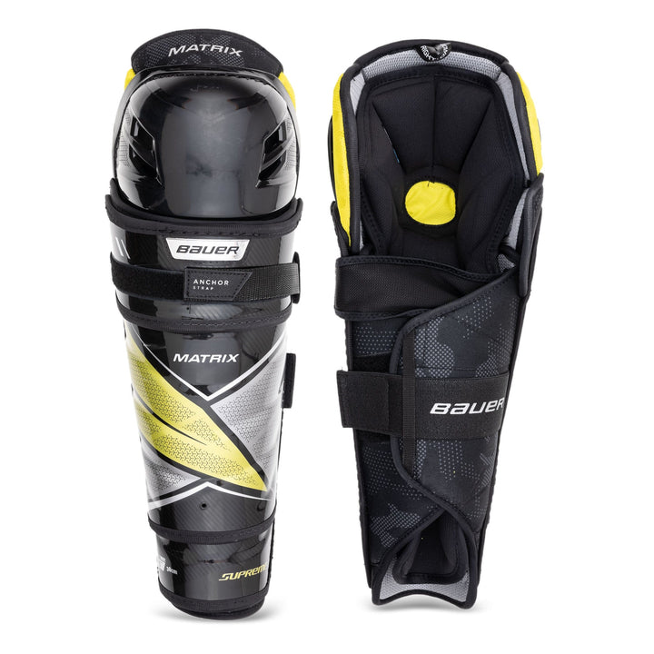 Fashion Bauer Supreme S150 Shin Guard, Yellow Black 12” Removable Liner K20