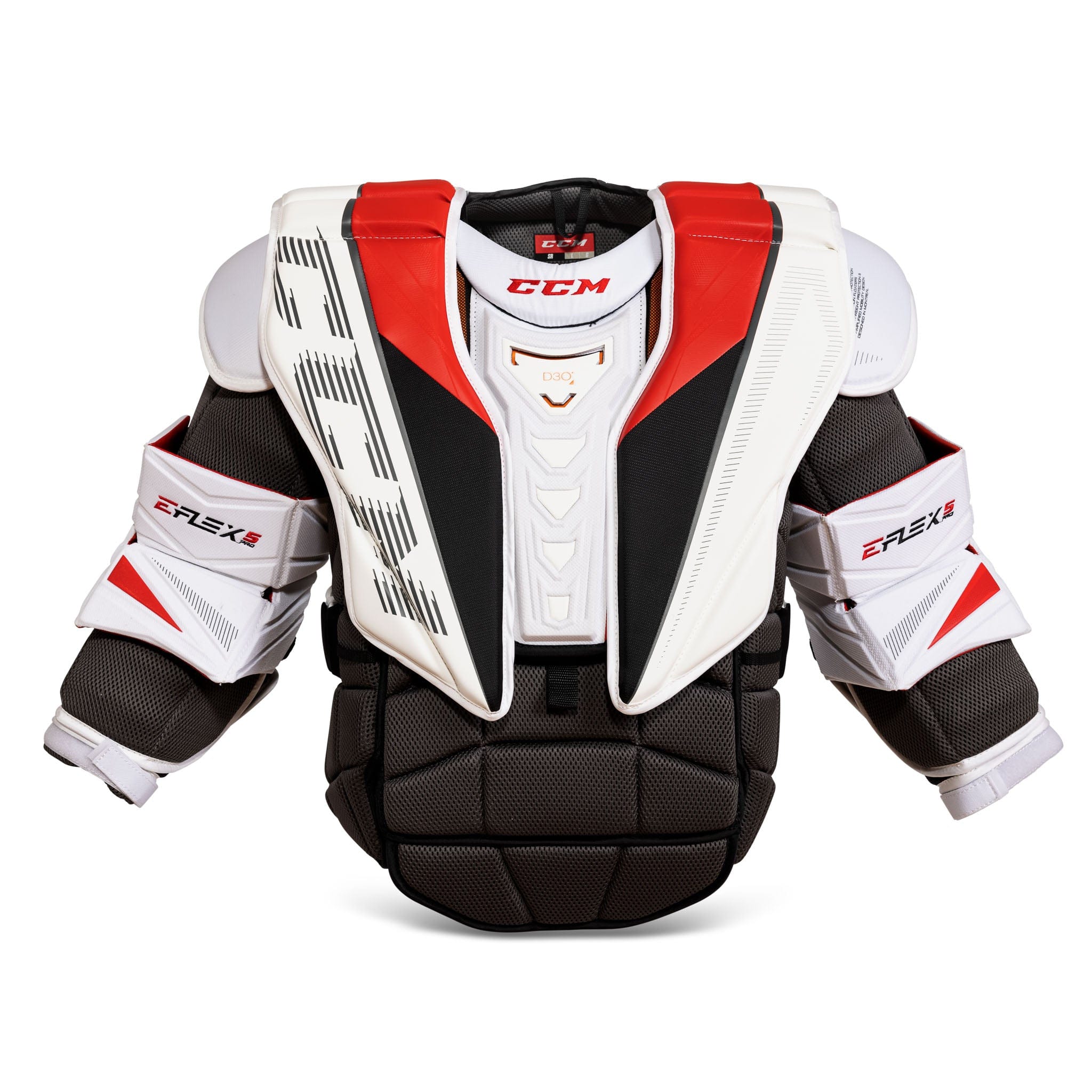 CCM Extreme Flex 5 Senior Chest & Arm Protector - White / Grey / Red